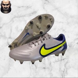 Nike Legend 9 Elite SG-Pro Grey Volt Sapphire Soccer Cleats DJ8039-076 Size 9